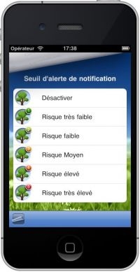 Application iphone allergie pollens