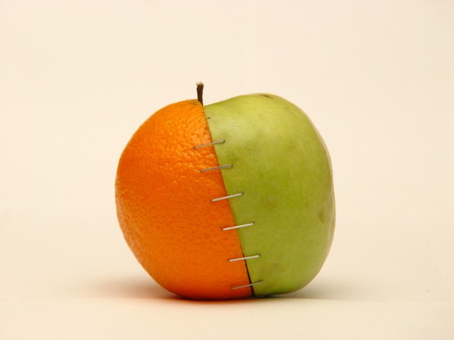 pomme et orange avant et maintenant